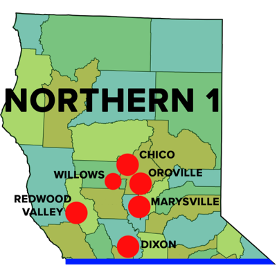 Map of Region Northern 1